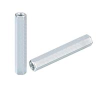 sourcing map 6 tuercas de acoplamiento M6 x 10 x 60 mm - Acoplador de varilla hexagonal de acero al carbono galvanizado para muebles, electrónica, industrial