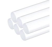 sourcing map 6 varillas redondas de acrílico de 1/2 x 12 pulgadas, varillas de acrílico transparente para manualidades, iluminación, decoración de jardinería, 13 mm x 300 mm