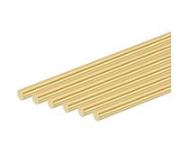 sourcing map 6 varillas redondas de latón macizo de 7 mm de diámetro, 102 mm de longitud, barra de torno de latón H62 para manualidades, construcción industrial