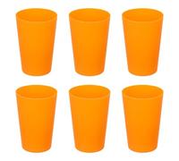 sourcing map 6 vasos de plástico, vasos reutilizables de 8.8 onzas, vasos de agua irrompibles para el hogar, oficina, al aire libre, restaurante, agua, café, leche, jugo, té, naranja