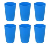 sourcing map 6 vasos de plástico, vasos reutilizables de 8.8 onzas, vasos de agua irrompibles para el hogar, oficina, al aire libre, restaurante, agua, café, leche, jugo, té, azul