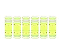 sourcing map 6 viales cilíndricos pequeños de nivel de burbuja de 8 x 22 mm, PMMA de PMMA horizontal, herramientas de diseño de medición de nivel de burbuja para RV, TV, marco de fotos, herramienta