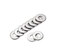 sourcing map 6# X 9.5mm/0.37" OD 304 Inoxidable Acero Plana Arandela para Tornillo Perno 150 Piezas