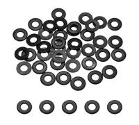 sourcing map 60 arandelas planas M5 ID x 12 mm OD, arandelas de metal de acero inoxidable 304, anillos de sellado de zinc negro para tornillos y pernos