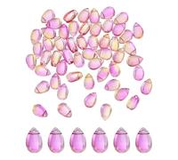 sourcing map 60 cuentas de cristal de lágrima, colgantes de cristal de lágrima de 6 x 9 mm, cuentas de gota de agua, perforadas en la parte superior para hacer joyas, manualidades, pulseras, collares