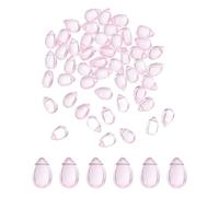 sourcing map 60 cuentas de cristal de lágrima, colgantes de cristal de lágrima de 6 x 9 mm, cuentas de gota de agua, perforadas en la parte superior para hacer joyas, manualidades, pulseras, collares