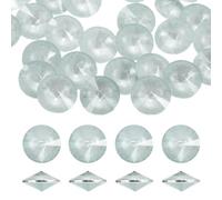 sourcing map 60 diamantes de imitación puntiagudos, diamantes de imitación de cristal facetado redondo de 10 mm, piedra de circonita cúbica cabujón de cristal para hacer joyas, adornos, color verde