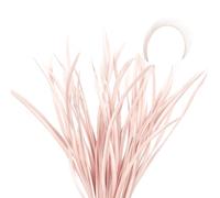 sourcing map 60 plumas para atar moscas a granel, colas coloridas de 5.1 a 6.7 pulgadas, colas divididas y alas de plumón, materiales de plumas de ganso para manualidades, color rosa