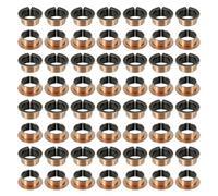 sourcing map 60 rodamientos de manga con brida, diámetro de 15 mm x 17 mm de diámetro exterior x 8 mm de longitud, 23 x 1,0 mm de diámetro de brida x t bujes de bronce sinterizado, rodamientos