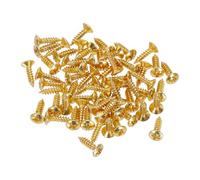sourcing map 60 tornillos de 3 mm para guitarra eléctrica y bajo, tornillos de montaje para placa de arañazos para guitarra SQ TL, color dorado