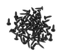 sourcing map 60 tornillos de 3 mm para guitarra eléctrica y bajo, tornillos de montaje para placa de arañazos para guitarra SQ TL, color negro