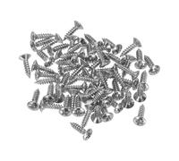 sourcing map 60 tornillos de 3 mm para guitarra eléctrica y bajo, tornillos de montaje para placa de arañazos para guitarra SQ TL, color plateado