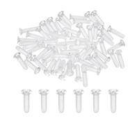 sourcing map 60 tornillos Phillips de plástico transparente M4 x 16 mm, tornillos avellanados de policarbonato aislados, pernos acrílicos transparentes