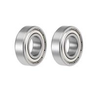 sourcing map 6004ZZ Rígidos Rodamientos Bolas 20 mm X 42 mm Z2 x 12 mm 2pcs Blindaje Doble Acero Carbono