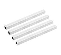 sourcing map 6063 Aluminio Cuadrado Tubo 20mmx20mmx1.5mm Pared Grosor 300 mm Longitud Sin Costura Recta Tubería Tubo 4uds.