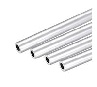 sourcing map 6063 Aluminio Redondo Tubo 10mm OD 6mm Interior Diámetro 250mm Longitud Tubo Tubería 4uds