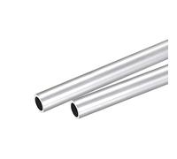 sourcing map 6063 Aluminio Redondo Tubo 11mm OD 9mm Interior Diámetro 250mm Longitud Tubo Tubería 2uds