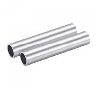 sourcing map 6063 Aluminio Redondo Tubo 20mm OD 16mm Interior Diámetro 100mm Longitud Tubo Tubería 2uds