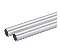 sourcing map 6063 Aluminio Redondo Tubo 20mm OD 17mm Interior Diámetro 200mm Longitud Tubo Tubería 2 Piezas