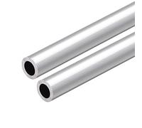 sourcing map 6063 Aluminio Redondo Tubo, 300 mm de Largo, 15 mm de Diámetro Exterior, 10 mm de Diámetro Interior, sin Costuras, Recto, 2 Piezas