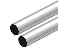 sourcing map 6063 Aluminio Redondo Tubo, 300 mm de Largo, 16 mm de Diámetro Exterior, 15 mm de Diámetro Interior, sin Costuras, Recto, 2 Piezas