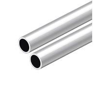 sourcing map 6063 Aluminio Redondo Tubo, 300 mm de Largo, 19 mm de Diámetro Exterior, 15 mm de Diámetro Interior, sin Costuras, Recto, 2 Piezas