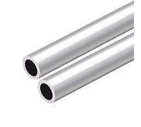 sourcing map 6063 Aluminio Redondo Tubo, 300 mm de Largo, 20 mm de Diámetro Exterior, 16 mm de Diámetro Interior, sin Costuras, Recto, 2 Piezas