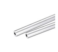 sourcing map 6063 Aluminio Redondo Tubo 6mm OD 3mm Interior Diámetro 250mm Longitud Tubo Tubería 2uds