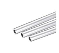 sourcing map 6063 Aluminio Redondo Tubo 6mm OD 4mm Interior Diámetro 250mm Longitud Tubo Tubería 3uds