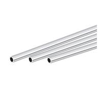 sourcing map 6063 Aluminio Redondo Tubo 7mm OD 5mm Interior Diámetro 300mm Longitud Tubo Tubería 3 Piezas