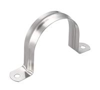 sourcing map 60mm (2,4") Rígida Tubería Correa, 2 Orificios Tubo Correas 304 Inoxidable Acero Tensión Tubo Clip Abrazadera 5 Piezas