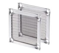 sourcing map 60mm Computadora Ventilador Filtro Rejillas Inoxidable Acero Malla Polvo Prueba Carcasa Cubierta para Computadoras, Paquete de 2