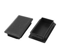 sourcing map 60mm x 100mm Plástico Rectangulo Tapa Tubo Plaquitas Extremo Ciegos 2 Pcs