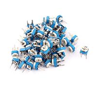 sourcing map 60pcs 10 K Ohm 3 Terminales Potenciómetro Trimmer ajustable