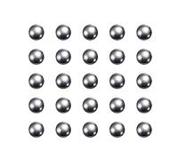 sourcing map 60uds Precisión Bolas 3/16" Diámetro G10 Cromo Acero Bola para Rodamientos, Plata