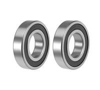 sourcing map 6207-2RS Rígidos Rodamientos Bolas 35 mm X 72 mm Z2 x 17 mm 2pcs Blindaje Doble Acero Carbono