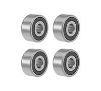 sourcing map 62200-2RS Rodamientos rígidos de bolas de 10 mm x 30 mm x 14 mm Acero cromado de doble sellado Z2 ABEC1 4 piezas