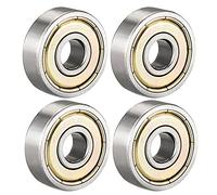 sourcing map 626ZZ Deep Groove Ball Bearing Double Shield 626-2Z 80026, 6mm x 19mm x 6mm Carbon Steel Bearings (Pack of 4)