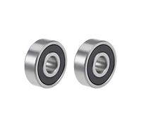 sourcing map 628-2RS Profunda Ranura Bola Rodamientos 8mm x 24mm x 8mm Doble Sellado Cromado Acero P6(ABEC3) 2uds