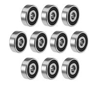 sourcing map 6300-2rs Ranura Profunda Rodamientos Bolas Z2 10mm x 35mm x 11mm Doble Blindaje Acero Carbono 10pcs