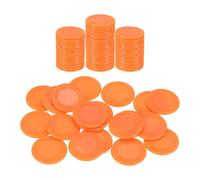 sourcing map 64 fichas de póquer de plástico, mini fichas de bingo de 0.9 pulgadas, contadores de aprendizaje, contadores de discos, marcadores de juego opacos, fichas de juego para jugar matemáticas