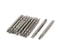 sourcing map 65 mm de longitud de doble cabezal magnético ranurado pedacitos de destornillador Phillips 10pcs