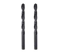 sourcing map 6542 Alta Velocidad Acero Recto Vástago Helicoidal Taladro, Totalmente Rectificado Negro Óxido Taladro Brocas 8,7mm Perforación Diámetro 125mm Total Longitud 2uds