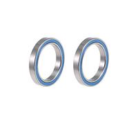 sourcing map 6704-2RS Profunda Ranura Bola Rodamientos 20mm x 27mm x 4mm Doble Sellado Cromado Acero Azul Cubierta P6(ABEC3) 2uds Rodamientos de Bolas para Equipo Mecánico