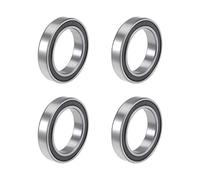 sourcing map 6805-2RS Profunda Ranura Bola Rodamientos 25mm x 37mm x 7mm Doble Sellado Cromado Acero P6(ABEC3) 4uds Rodamientos de Bolas para Equipo Mecánico