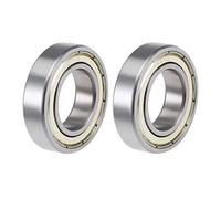 sourcing map 6904ZZ Ranura Profunda Rodamientos Bolas Z2 20mm x 37mm x 9mm Doble Blindaje Acero Carbono 2pcs