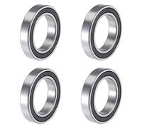 sourcing map 6906-2RS Profunda Ranura Bola Rodamientos 30mm x 47mm x 9mm Doble Sellado Cromado Acero P6(ABEC3) 4uds