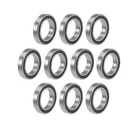 sourcing map 6906-2RS Profundo Ranurado Bola Rodamientos 30mm X 47mm X 9mm Doble Sellado Cromo Acero Z2 ABEC1 10 Piezas