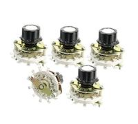 sourcing map 6mm Moleteado Eje 12 Pasadores 1 Polo 11 Posiciones Seleccione Interruptor Giratorio 5 Uds