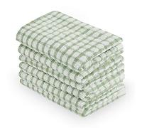 sourcing map 6pc/Set Paño de cocina para plato de algodón felpa Bayeta Limpieza té toallas para la cocina seis colores Verde